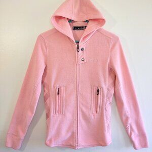 y2k Vintage Oakley Fleece Hoodie Jacket Pink Full Zip w/ Logo Women's XS